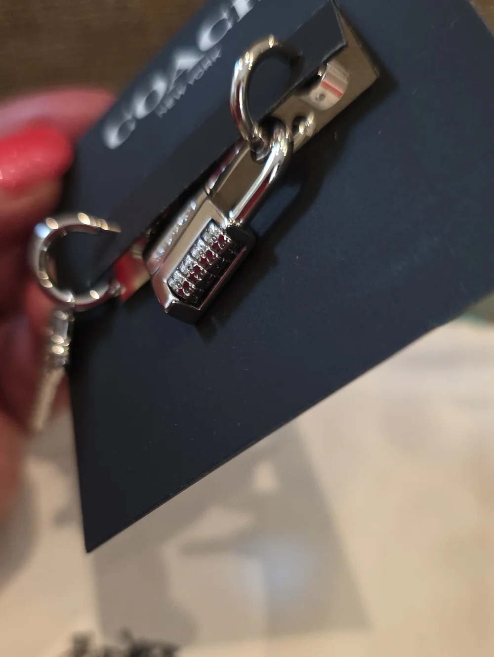 Coach Lock And Key Drop Earrings